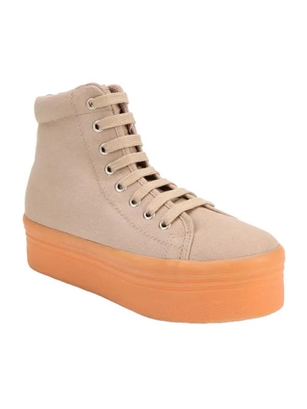 Jeffery Campbell JC Play Khaki Gum Sole Grunge Platform Sneakers Women’s 6